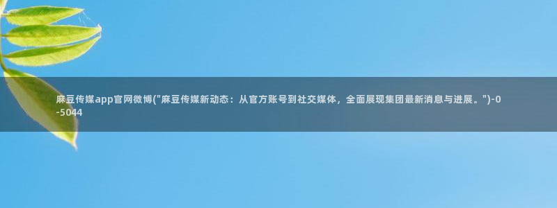 麻豆视频站群文案